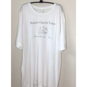 Canvas Bella Canvas White Soft T-Shirt "Mason Grove Farm" Size 3XL